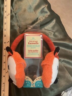 Aroma Home Orange and Black Fox Earmuffs
